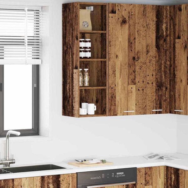 vidaXL Hanging Cabinet Old Wood 30 x 29.5 x 100 cm Engineered Wood