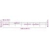 vidaXL Garden Fence with Spear Top Steel 1248x80 cm Black