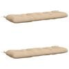vidaXL 2-Piece Bench Cushions VIANEN 100% Polyester Cream