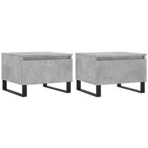 vidaXL Coffee Tables 2 pcs Concrete Grey 50x46x35 cm Engineered Wood