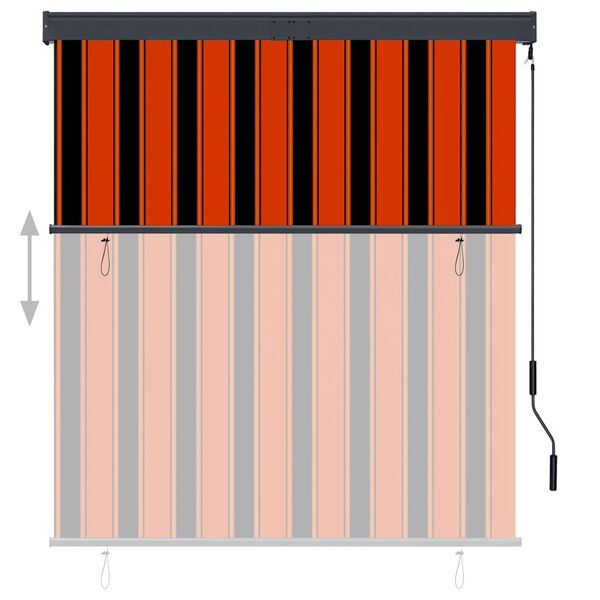 vidaXL Outdoor Roller Blind 140x250 cm Orange and Brown