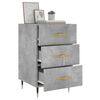 vidaXL Bedside Cabinet Concrete Grey 40x40x66 cm Engineered Wood