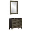 vidaXL 2 Piece Bathroom Furniture Set Solid Wood Mango