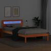 vidaXL Bed Frame with Headboard Wax Brown 75 x 190 cm Solid Pine Wood