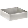 vidaXL Garden Planter Silver 80 x 80 x 30 cm Stainless Steel