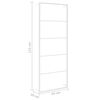 vidaXL Towel Rack White 45x10x115 cm Steel