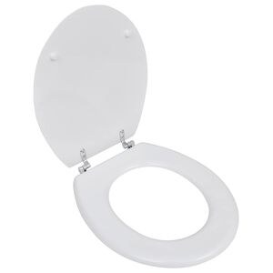 vidaXL WC Toilet Seat MDF Lid Simple Design White