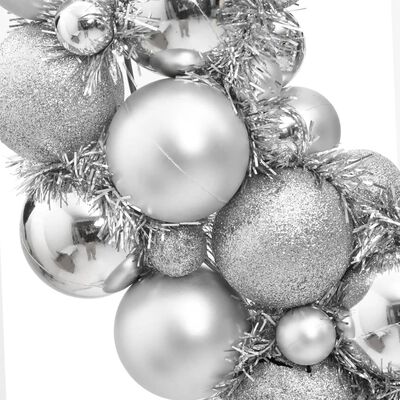 vidaXL Christmas Wreath Silver 45 cm Polystyrene