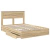 vidaXL Storage Bed with Drawer Sonoma Oak 150 x 200 cm Engineered Wood