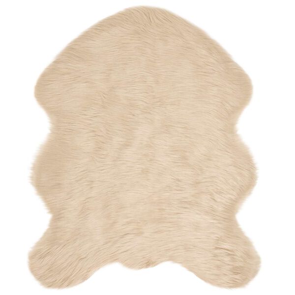 vidaXL Faux Sheepskin Rug Tafalla Beige 50 x 80 cm Polyester