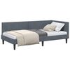 vidaXL Corner Bed Frame with Headboard Dark Grey 90 cm x 190 cm Velvet