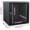 vidaXL Network Cabinet with Storage Black 53 x 60 x 60 cm Steel