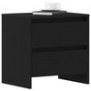vidaXL Bedside Cabinet Black Oak 45 x 34 x 44.5 cm Engineered Wood