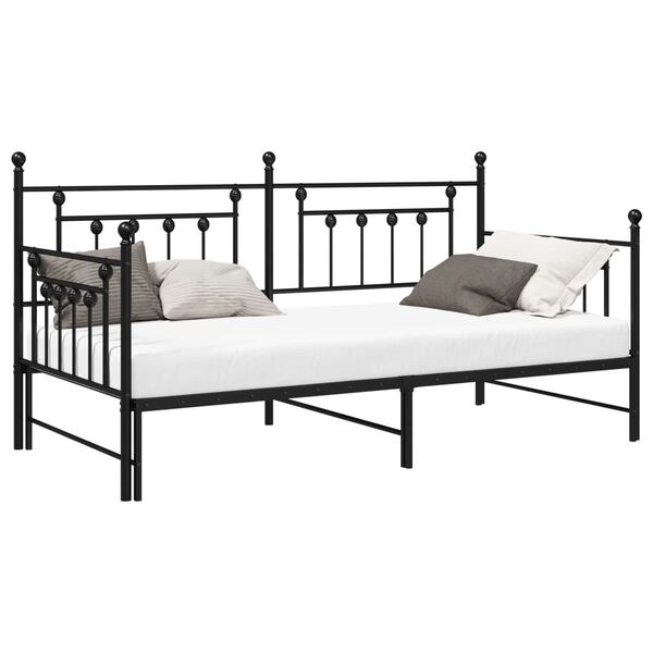 vidaXL Daybed Frame Black 100 x 200 cm Steel