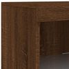 vidaXL Sideboard with LED Lights Brown Oak 162x37x100 cm