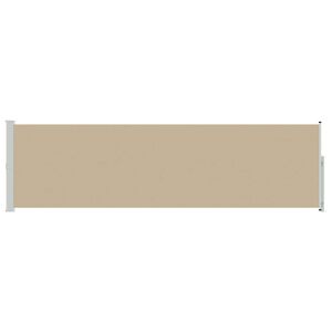 vidaXL Retractable Side Awning Beige 500 x 140 cm Polyester