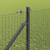 vidaXL Fence Post Grey 50 x 1.2 m (25 x 25 mm mesh) Steel and PVC