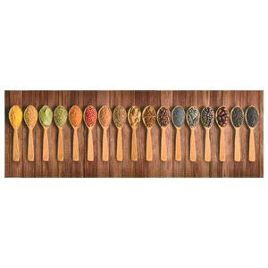 vidaXL Kitchen Carpet Washable Spoons 60x300 cm