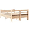vidaXL Bed Frame with Headboard 120x200 cm Solid Wood Pine