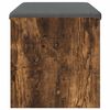 vidaXL Hall Bench with Cushion Smoked Oak 83 x 38 x 40 cm