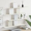 vidaXL Floating Shelf Wall-mounted 4 pcs White 80 x 18 x 2.5 cm Steel