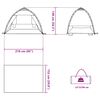 vidaXL Beach Tent 2-Person Grey Quick Release Waterproof