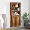 vidaXL Highboard Old Wood 69.5 x 34 x 180 cm Engineered Wood