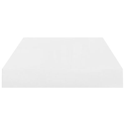 vidaXL Floating Wall Shelf High Gloss White 40x23x3.8 cm MDF