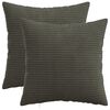 vidaXL Cushion Cover 2 pcs HEERLEN Anthracite 40 x 40 cm Corduroy