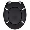 vidaXL Toilet Seats with Lids 2 pcs MDF Black