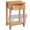 vidaXL Console Table 50x32x75 cm Solid Oak Wood