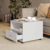 vidaXL Coffee Table High Gloss White 55x55x40 cm Engineered Wood