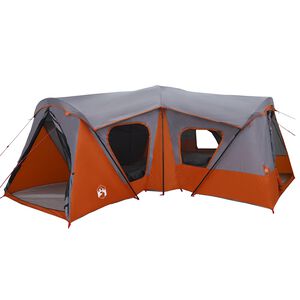 vidaXL Family Tent Grey and Orange 610 x 610 x 210 cm