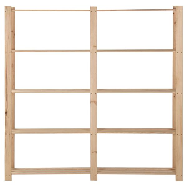 vidaXL 5-Tier Storage Rack 170x28.5x170 cm Solid Pinewood