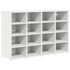 vidaXL Shoe Cabinet with Shelf White 103 x 30 x 67 cm Engineered Wood