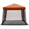 vidaXL Camping Tent Set 2 pcs Grey and Orange Taffeta and Fabric