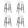 vidaXL 5 Piece Bar Set Black and White