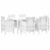 vidaXL Garden Dining Set 7 pcs White Polt rattan