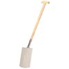 vidaXL Garden Digging Spade T Grip Stainless Steel and Ashwood