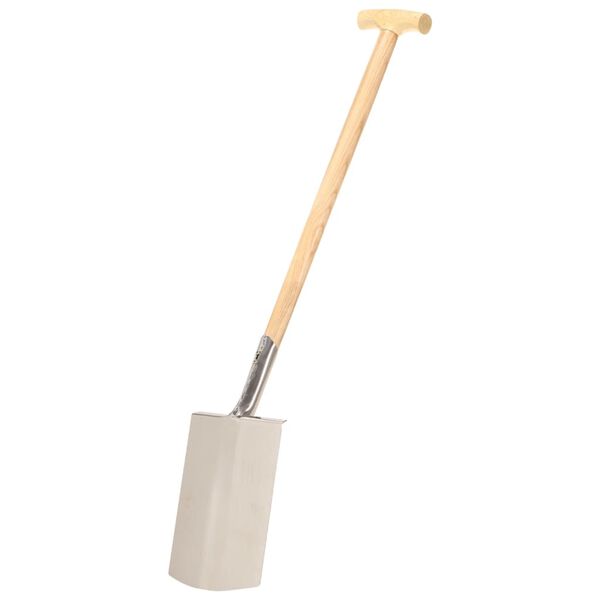 vidaXL Garden Digging Spade T Grip Stainless Steel and Ashwood