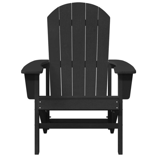 vidaXL Adirondack Chair Black 82 x 74 x 92 cm HDPE