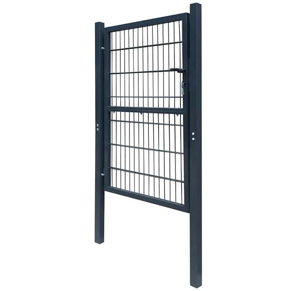 vidaXL Fence Gate Steel 100x200 cm Anthracite