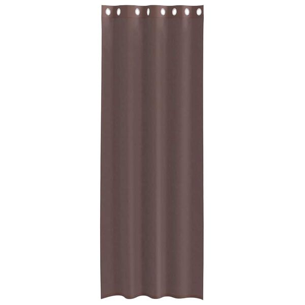 vidaXL Voile Curtains with Grommets 2 pcs Brown 140x260 cm