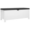 vidaXL Storage Box with Cushion White 105x40x45 cm