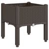 vidaXL Garden Planter with Legs Brown 40x40x42 cm PP