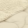 vidaXL Full Year Duvet Cream 220 x 260 cm Microfiber and Teddy fleece