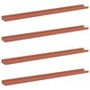 vidaXL Wall Shelf with Shelf 4 pcs Red 100 x 9 x 3 cm Engineered Wood
