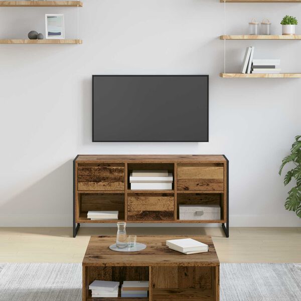 vidaXL TV Cabinet Old Wood 100 x 36 x 49.5 cm Engineered Wood