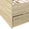 vidaXL Daybed with Drawers without Mattress Sonoma Oak 90x200 cm