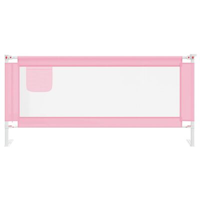 vidaXL Toddler Safety Bed Rail Pink 200x25 cm Fabric